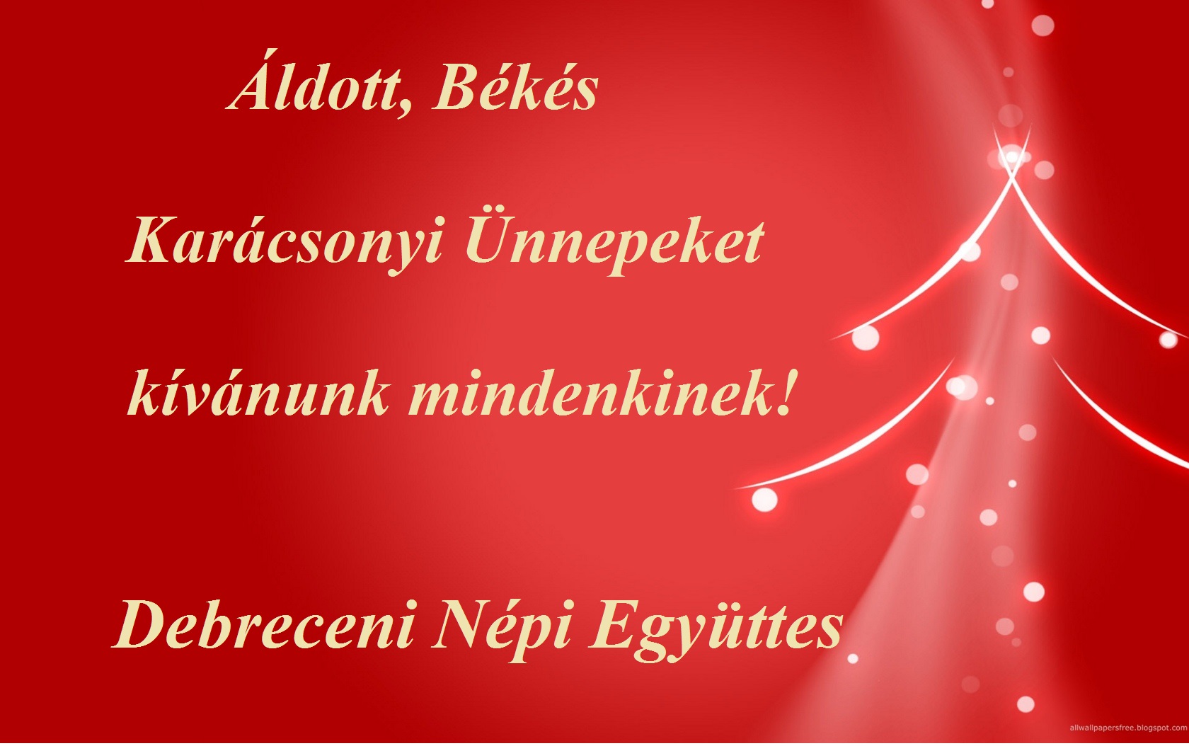 Áldott, Békés Karácsonyi Ünnepeket kívánunk Mindenkinek!